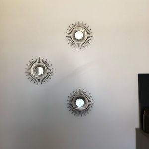 Set of 3 Silver Mirrors